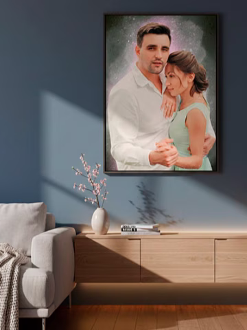 Семейный портрет пары по фотографии